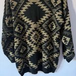 Vintage 1980s metallic sweater gladysbagley small gold black modern zigzag aztec Photo 3