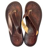 Jbu Women's Pele Leather Thong Sandals Cognac Size 9 Photo 10