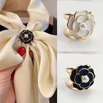 Set Of 2 Alloy Scarf Ring Set Glamorous Style Metal Scarf Buckle Dual Photo 11