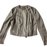 Blank NYC Sandstone Faux Leather Collarless Jacket Women Size Medium | 68 Photo 0