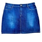 Croft & Barrow  Denim Skirt Classic Fit Stretch Blue Jean‎ Skirt Size 16 Photo 7