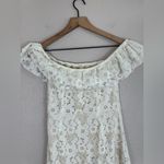 superdown Revolve  Samantha White Lace Off The Shoulder Mini Dress size Small $70 Photo 6