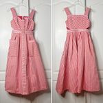 Hunter Bell Cosi Striped Midi Dress Red Poppy White Button Front Size 2 NWT Photo 5