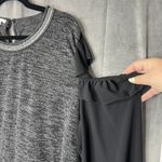 Maurice's Plus Size 3 Top Cold Shoulder Blouse Chiffon Sleeves 3X Gray Black Photo 1