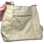 American Leather Co. “Mercer” Hobo Shoulder Bag Cream Ecru Basket Weave Purse Photo 4
