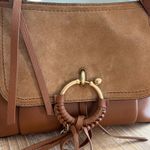 See By Chloe  Joan Crossbody Shoulder Bag Brown Leather Suede Ring Accent Photo 3