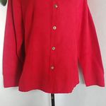 Christopher & Banks  Red Button Blouse Top Photo 2