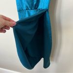 Lulus Forever Your Girl Teal Blue Satin Bodycon Dress Extra Small Mini Dress Photo 6