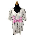 Barbie Mattel Baseball Jersey Womens Bloke Y2K Movie Cartoon Preppy Medium Photo 1