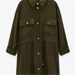ZARA  Flowing Overshirt Dress / Jacket - Khaki - Size S Photo 1