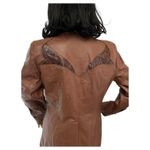 1980s Pioneer Wear genuine Brown leather blazer snakeskin Photo 12