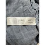 Hudson Gray ‎ Button Front Dress L Blue Gray Rayon Midi Short Sleeve Boho Crinkle Photo 4