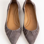 Pomme D’or ruched pointed toe flats taupe suede Gray Size 6.5 Photo 0