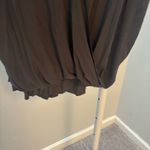 Zenana Gray Relaxed Wrap Short Sleeve Blouse Photo 3