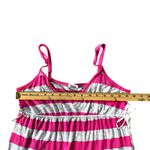 Victoria's Secret Pink and Gray Striped Y2K Babydoll Adjustable Camisole Size M Photo 4