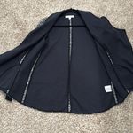 Ellen Tracy open front cardigan black and white woven cotton blend size M Photo 7