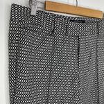 Nanette Lepore  Black White Printed Pleated Front Pants Women's Size 12 Photo 3