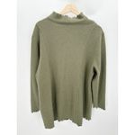 Venario Olive Green Button Front Wool Ruffle Cardigan Sweater Wearable Art‎ XXL Photo 1