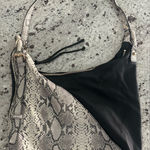 Leifsdottir Anthropologie‎ Snake Print Leather Purse Handbag Shoulder Bag Black Photo 0