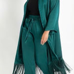 Eloquii  Green Satin Pants Size 14 Photo 0