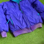 Columbia 90s Sz M Women's Puffer Ski Jacket Reversible Purple/Teal Radial Sleeve Purple Size M Photo 1