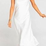 Show Me Your Mumu Verona Cowl Midi Dress small ivory Luxe Satin bridal white Photo 0