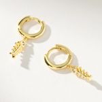 Uncommon James Fish Bone Huggie Earrings Photo 0