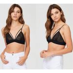 Storia Front V-Strap Mesh Black Bralette W/ Lining Size Small Photo 1