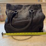 Michael Kors Black Leather Satchel Chain Shoulder Bag Purse Tote Medium Photo 3