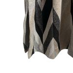 Trina Turk Jocular Geometric Chevron Silver Metallic Mock Neck Sleeveless Top XS Photo 8