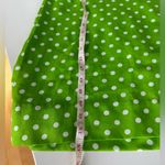 Vintage 1960s Handmade Lime Green White Polka Dot Column Maxi Dress and Scarf Photo 9