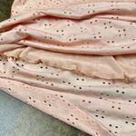 Melissa Paige Pink Eyelet Bell Sleeve Blouse XL Photo 12