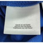 Anne Klein  Sleeveless V Neck Pleated Royal Blue Top Women's Size L Photo 5