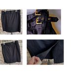 Ralph Lauren Lauren Pencil Skirt Sz M Modest Black Side Zip Double Metal… Photo 5