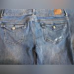 American Eagle Womens Blue Artist Crop Stretch Ripped Denim Distressed Jeans 4 Photo 1