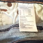 American Eagle New  Hi Rise Crop Flare Overalls Raw Hem size 4 short Photo 5