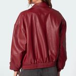 Edikted Halley Faux Leather Bomber Jacket size small Photo 1