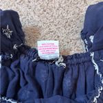 Gretchen Scott Coquette Navy Embroidered Cottagecore Midi Dress Size Small Photo 13