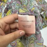 Badgley Mischka Top Womens 2X Aqua Pink Cocoon Floral Printed Tunic Blouse Photo 5