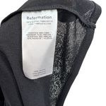 Reformation  Emery Knit Top Long Sleeve V-Neckline Sheer Black Size Medium Photo 9