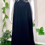 Tiffany Designs Tiffany Design Silk Vintage 1990’s Leaf Vine Black Gown Dress Photo 4