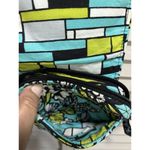 Vera Bradley  Floral Crossbody Quilted‎ Long Adj. Strap Pockets Logo Teal/White Photo 5