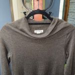 Artisan NY 100% Fine Merino Wool Dark Grey Cowl Neck Sweater Dress Size Small Photo 2