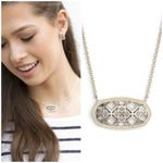 Kendra Scott NWT! Dollie Gold and Silver Filigree Pendant Necklace Photo 1