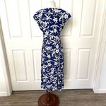 CHAPS short sleeved blue floral long dress Photo 2