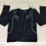 American Eagle Women bolero style cropped sweater w metallic detail Sz. Sm EUC Photo 1