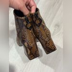 Bershka  Snake Skin Chunky Heel Boots Size 37 EU 7 US Photo 5