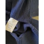 J.Crew Womens Medium Navy Blue V Neck Sweater Preppy Academic Fall Photo 4