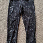 Lululemon Women's Runday Crop Leggings High Rise Marble Print Size 4 Photo 0