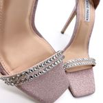 Steve Madden Collette Strappy Stiletto Heels Blush Glitter Sandals Photo 6
